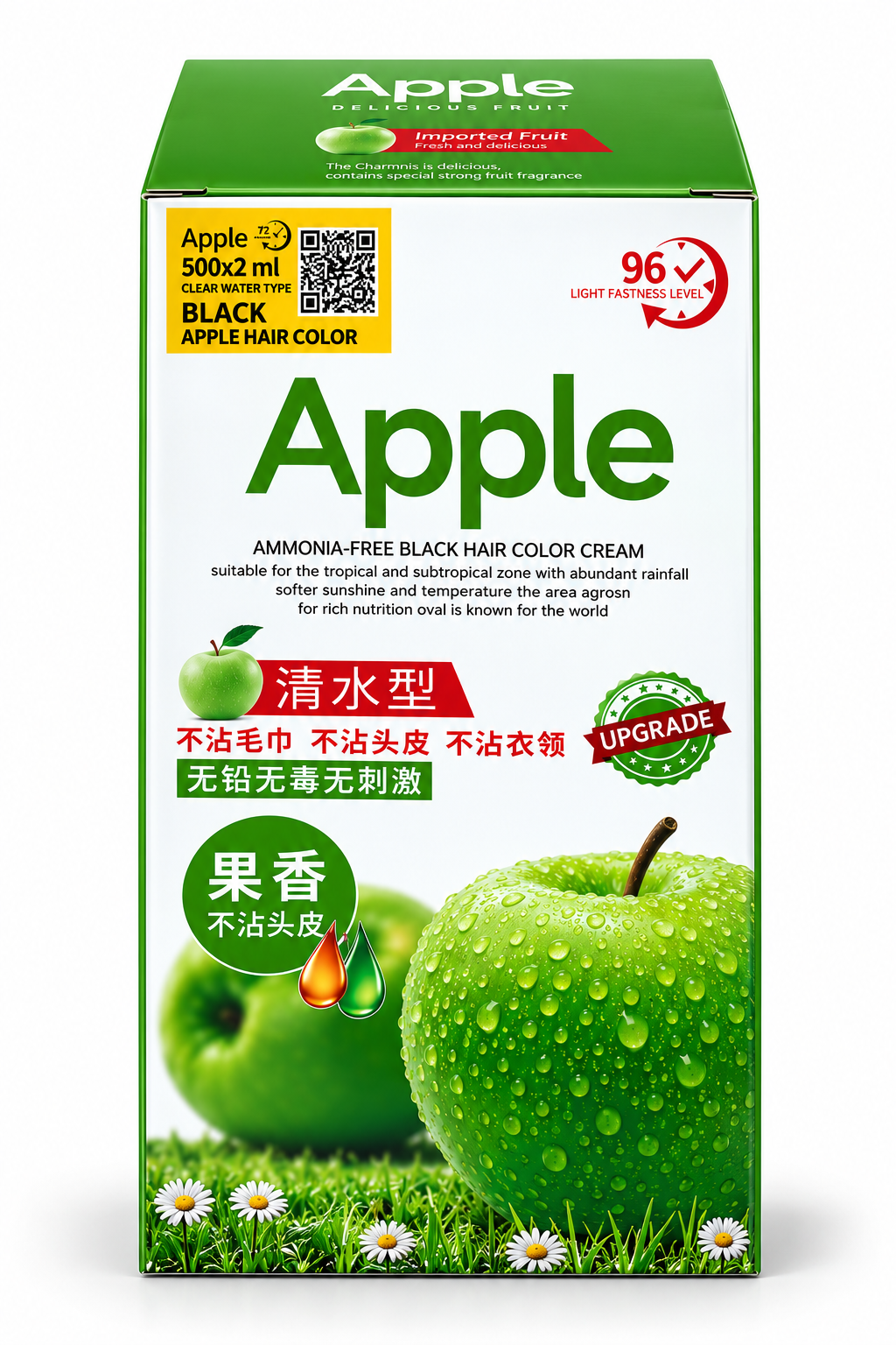 apple hair color cream packaging